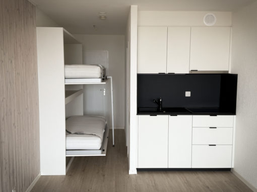 Cuisine et Lit double escamotable